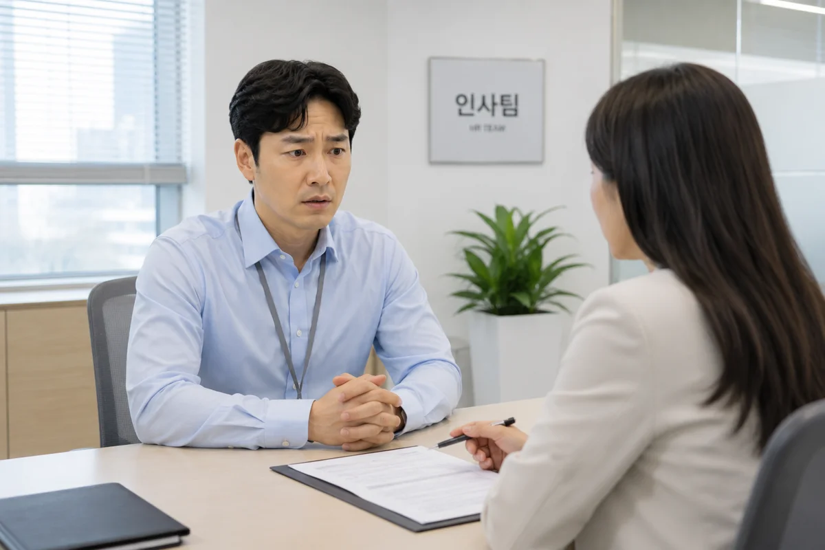 목동 공무원 성범죄 징계|인사팀 사무실에서 면담 중인 직장인